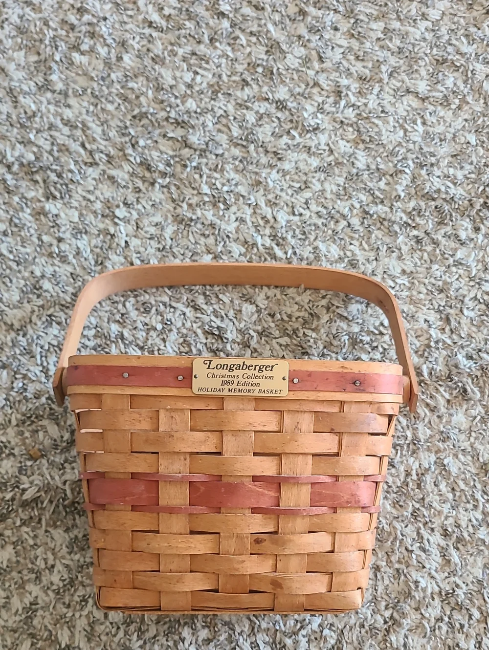 LONGABERGER CHRISTMAS COLLECTION HOLIDAY MEMORY BASKET 1989